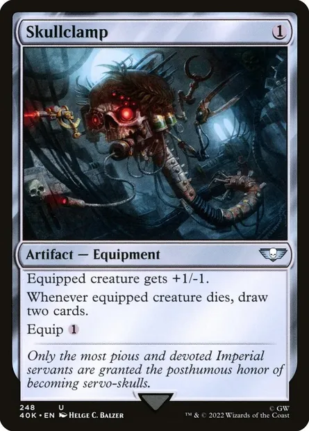 Skullclamp, Magic card 40K 248 — Warhammer 40,000 Commander set