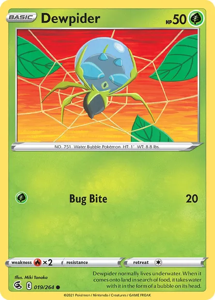 Dewpider, Pokémon card FST 19 — Fusion Strike set