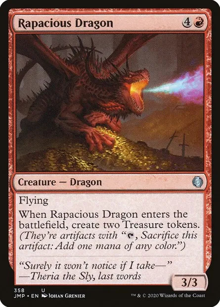 Rapacious Dragon, Magic card JMP 358 — Jumpstart set
