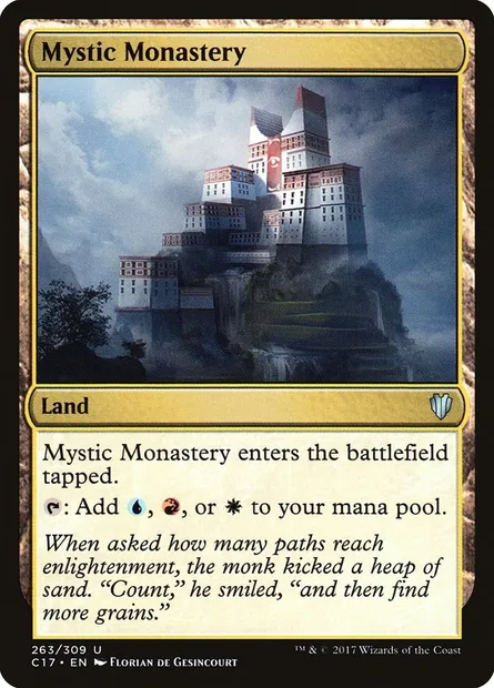 Mystic Monastery, Magic card C17 263 — Commander 2017 set