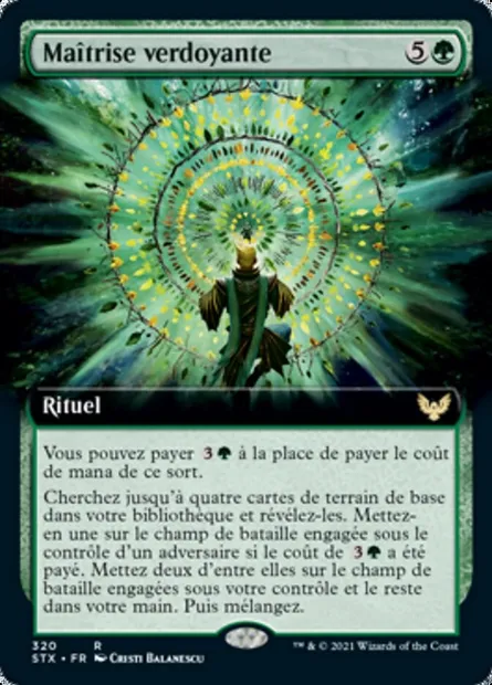 Maîtrise verdoyante, carte Magic STX 320 — extension Strixhaven: l'Académie des Mages