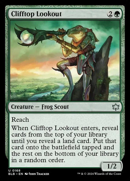 Clifftop Lookout, Magic card BLB 168 — Bloomburrow set
