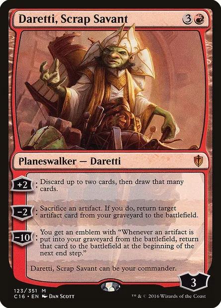 Daretti, Scrap Savant, Magic card C16 123 — Commander 2016 set