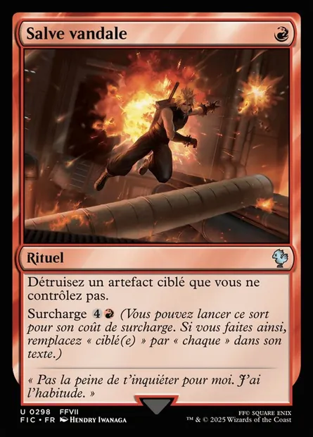 Salve vandale, carte Magic FIC 298 — extension Final Fantasy Commander