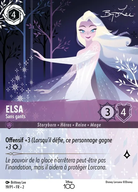 Elsa - Sans gants, carte Disney Lorcana P1-019 — extension P1