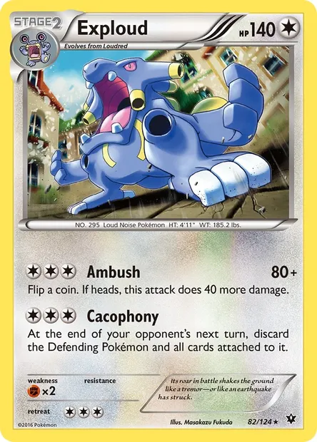 Exploud, Pokémon card FCO 82 — Fates Collide set