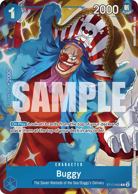 Buggy, One Piece card ST17-003 — Blue Donquixote Doflamingo set