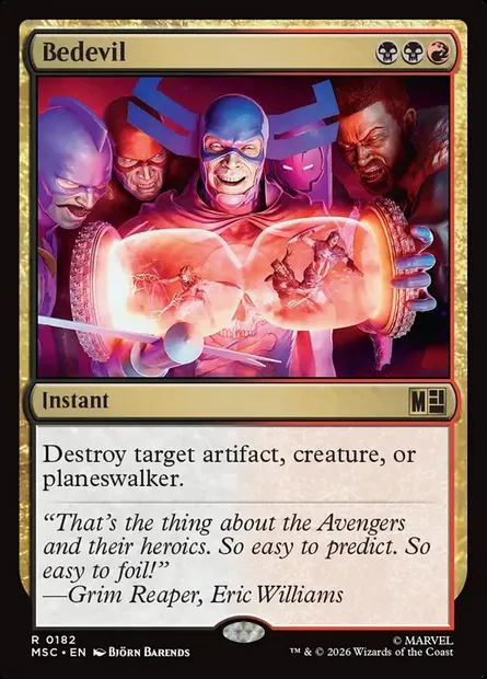 Bedevil, Magic card MSC 182 — Marvel Super Heroes Commander set