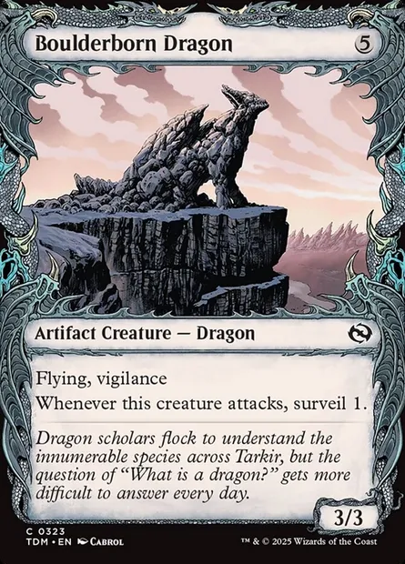 Boulderborn Dragon, Magic card TDM 323 — Tarkir: Dragonstorm set