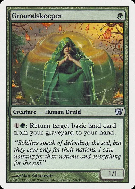 Groundskeeper, Magic card 9ED 247 — Ninth Edition set