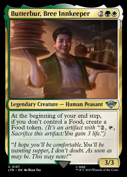 Butterbur, Bree Innkeeper, Magic card LTR 197 — The Lord of the Rings: Tales of Middle-earth set