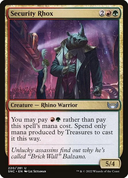 Security Rhox, Magic card SNC 220 — Streets of New Capenna set