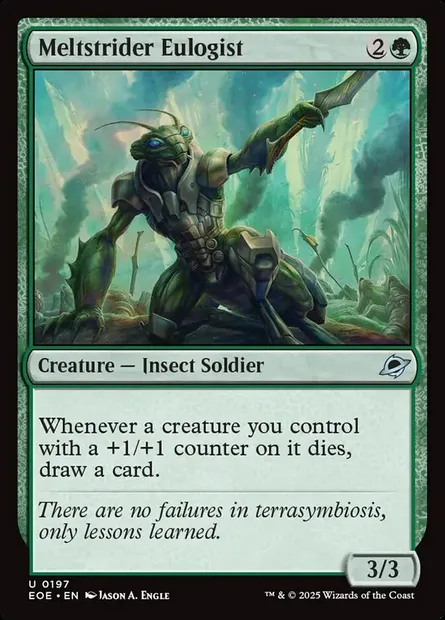 Meltstrider Eulogist, Magic card EOE 197 — Edge of Eternities set