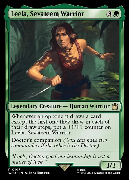Leela, Sevateem Warrior, Magic card WHO 107 — Doctor Who set
