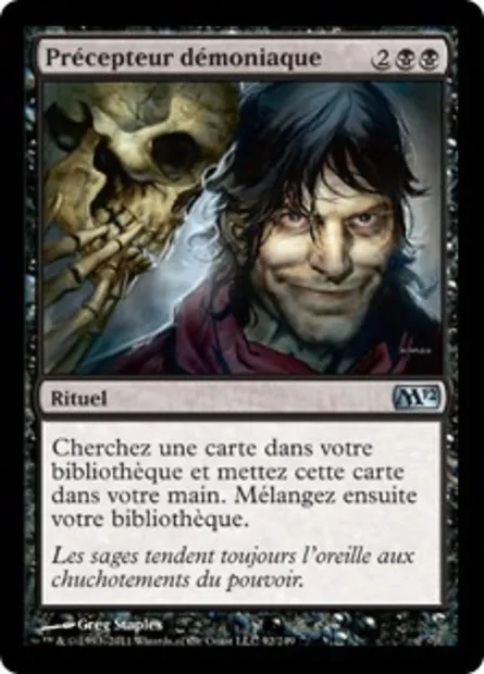 Précepteur démoniaque, carte Magic M12 92 — extension Magic 2012
