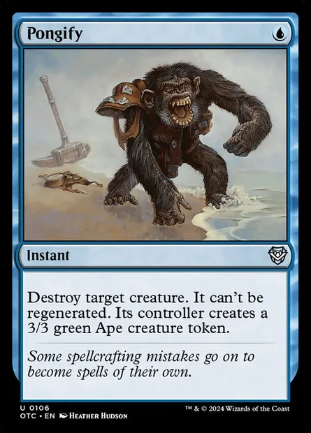 Pongify, Magic card OTC 106 — Outlaws of Thunder Junction Commander set
