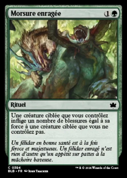 Morsure enragée, carte Magic BLB 394 — extension Bloomburrow