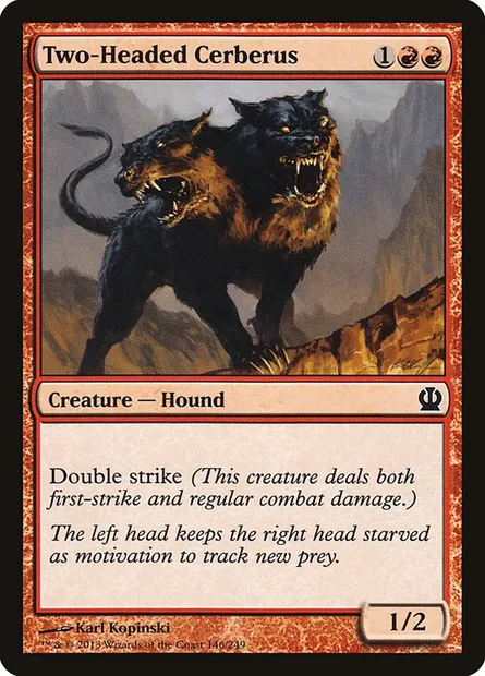 Two-Headed Cerberus, Magic card THS 146 — Theros set