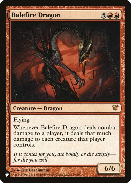Balefire Dragon, Magic card PLST ISD-129 — The List set
