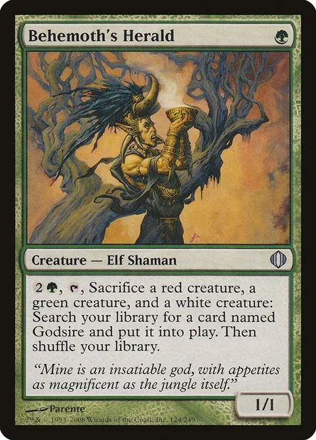 Behemoth's Herald, Magic card ALA 124 — Shards of Alara set