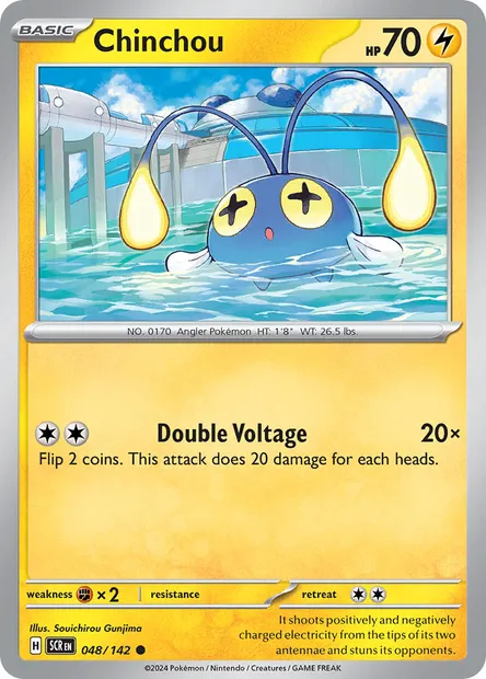 Chinchou, Pokémon card SCR 048 — Stellar Crown set