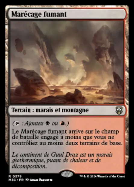 Marécage fumant, carte Magic M3C 379 — extension Modern Horizons 3 Commander