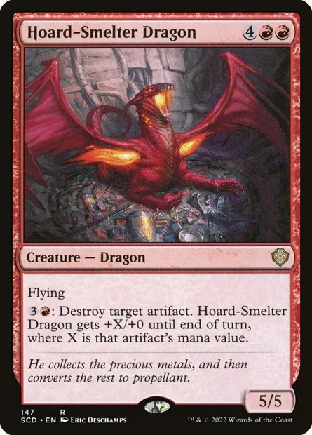 Dragon fondeur de butin, carte Magic SCD 147 — extension Starter Commander Decks