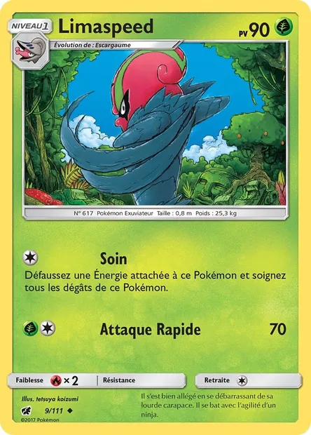 Limaspeed, carte Pokémon CIN 9 — extension Invasion Carmin