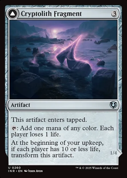 Fragment de cryptolithe // Aurore d'Emrakul, carte Magic INR 260 — extension Innistrad Remastered