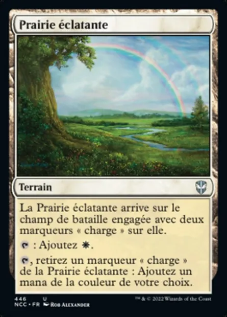Prairie éclatante, carte Magic NCC 446 — extension New Capenna Commander