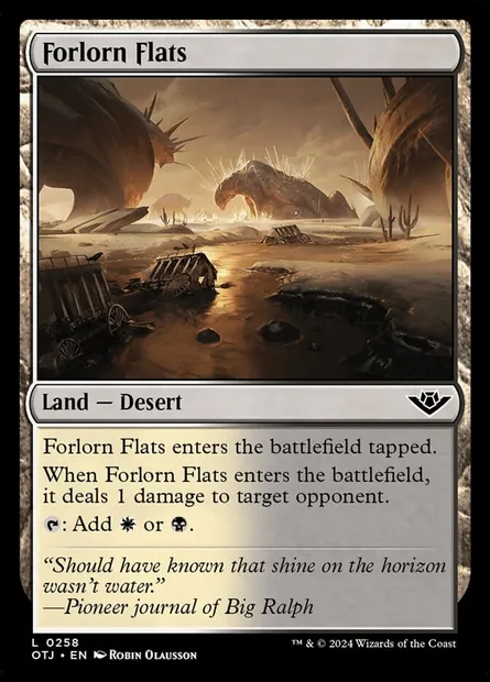 Forlorn Flats, Magic card OTJ 258 — Outlaws of Thunder Junction set