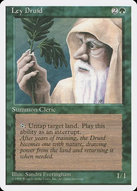 Ley Druid, Magic card 4ED 256 — Fourth Edition set