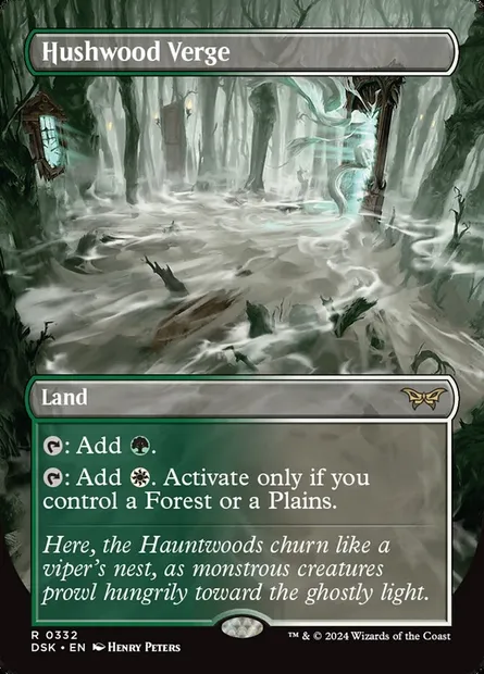 Hushwood Verge, Magic card DSK 332 — Duskmourn: House of Horror set