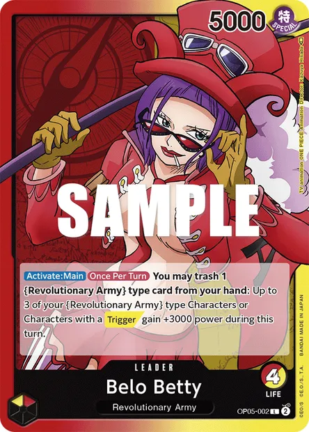 Belo Betty, One Piece card OP05-002 — AWAKENING OF THE NEW ERA set