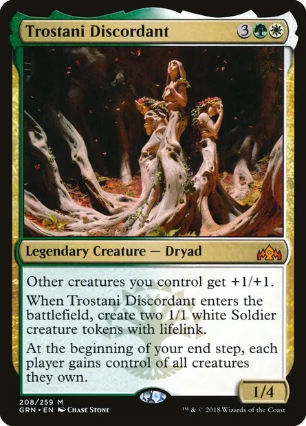 Trostani Discordant, Magic card GRN 208 — Guilds of Ravnica set