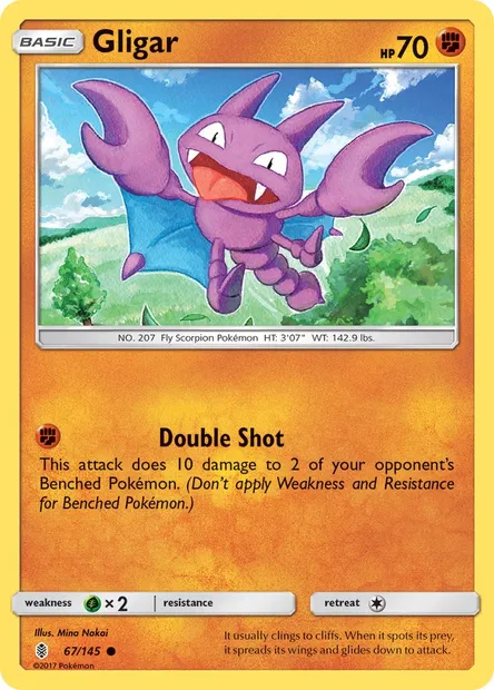 Gligar, Pokémon card GRI 67 — Guardians Rising set