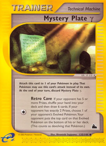 Mystery Plate γ, Pokémon card SK 135 — Skyridge set