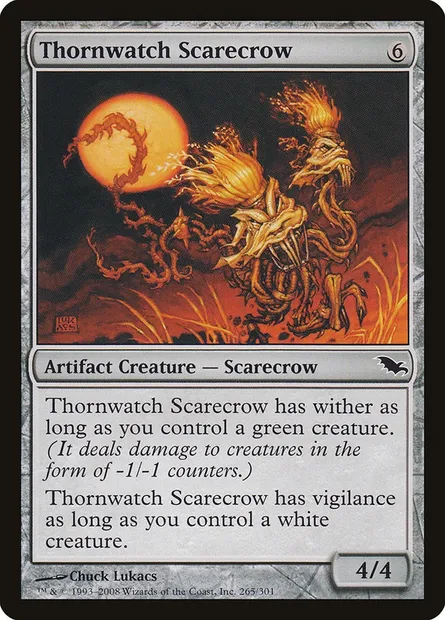 Thornwatch Scarecrow, Magic card SHM 265 — Shadowmoor set