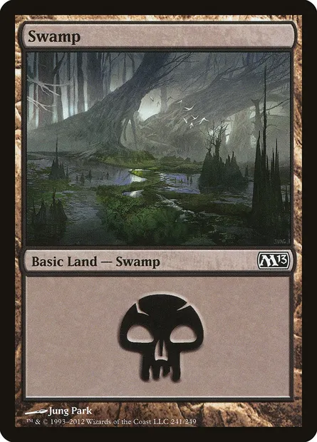 Swamp, Magic card M13 241 — Magic 2013 set