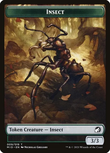 Insect, carte Magic TMID 9 — extension Innistrad: Midnight Hunt Tokens