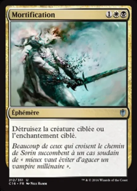 Mortification, carte Magic C16 212 — extension Commander 2016