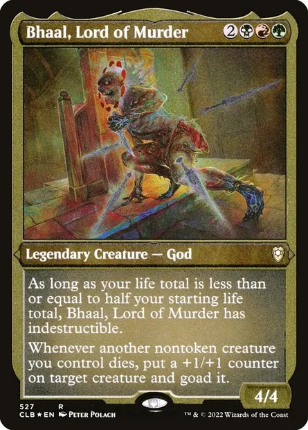 Bhaal, le Seigneur du Meurtre, carte Magic CLB 527 — extension Commander Légendes : la bataille de la Porte de Baldur