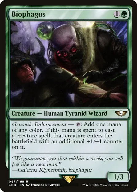 Biophagus, Magic card 40K 87 — Warhammer 40,000 Commander set