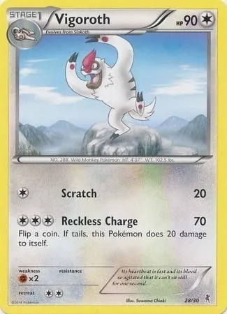 Vigoroth, Pokémon card TK7A 028 — XY Trainer Kit: Bisharp set
