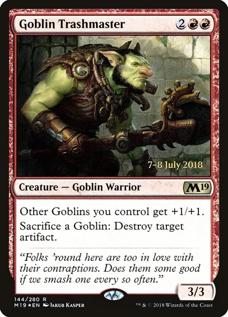 Goblin Trashmaster, Magic card PM19 144s — Core Set 2019 Promos set