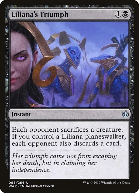 Liliana's Triumph, Magic card WAR 98 — War of the Spark set