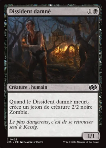 Dissident damné, carte Magic J25 425 — extension Foundations Jumpstart