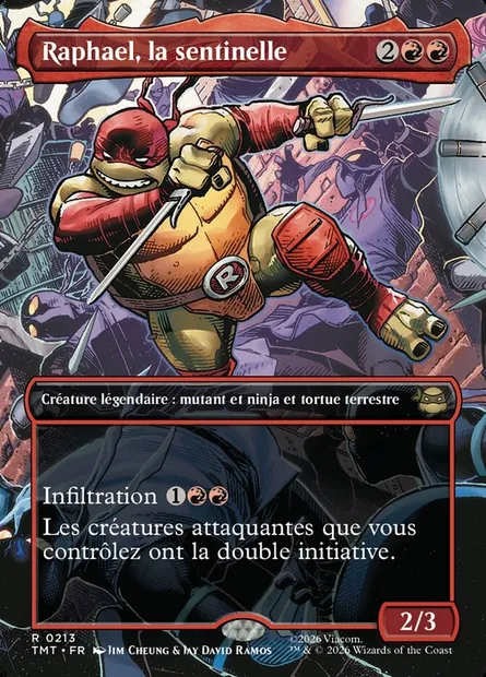 Raphael, la sentinelle, carte Magic TMT 213 — extension Teenage Mutant Ninja Turtles