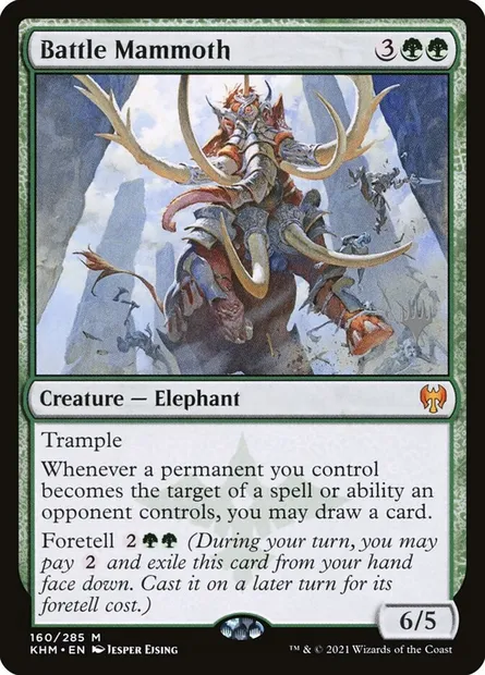 Battle Mammoth, Magic card PKHM 160p — Kaldheim Promos set