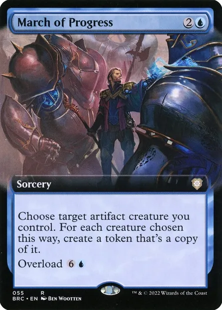 Marche du progrès, carte Magic BRC 55 — extension The Brothers' War Commander